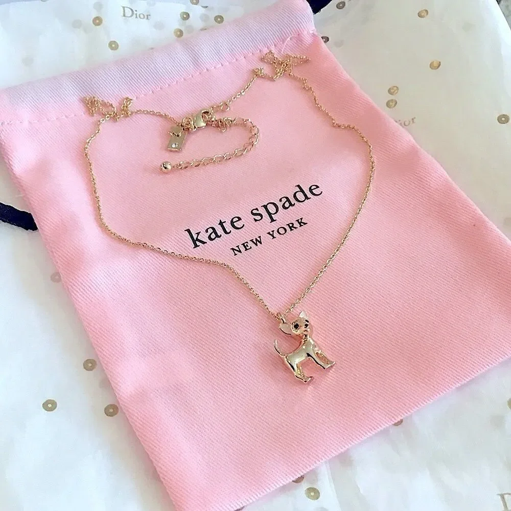 NEW KATE SPADE YO QUIERO TACO CHIHUAHUA NECKLACE